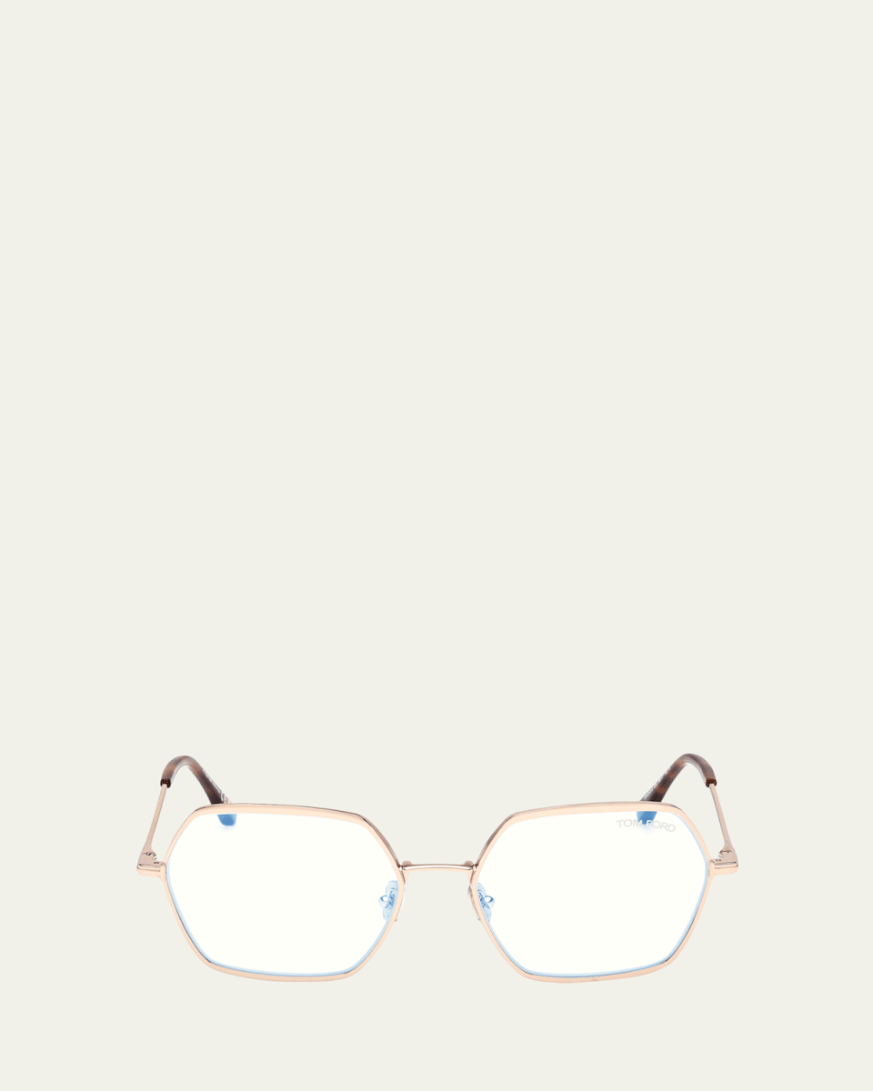 Metal Hexagonal Blue Light-Blocking Glasses